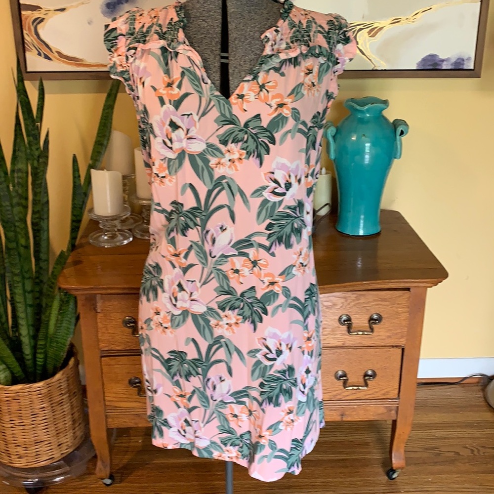 Loft pink floral sundress